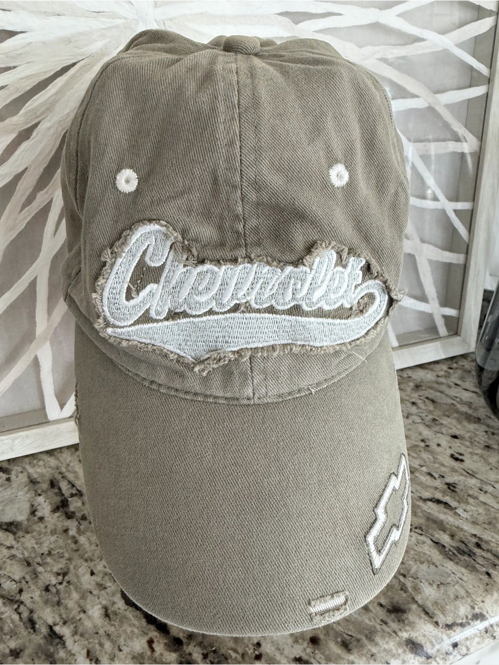 Chevrolet Embroidered Distressed Baseball Cap One Size
